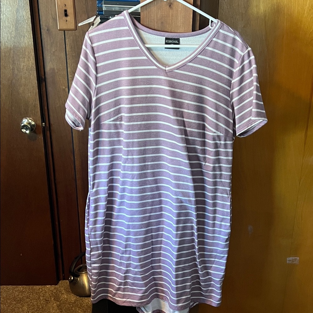 32 Degrees Purple Striped Dress